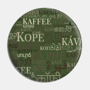 Coffee in different languages Pin