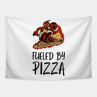 Alien Love Pizza Tapestry