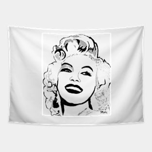 Marilyn So Beautiful In Black and White Tapestry