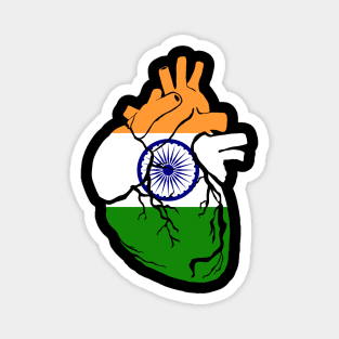 Indian flag heart Magnet