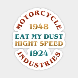 Motorcycles Industries Vintage Typography Magnet