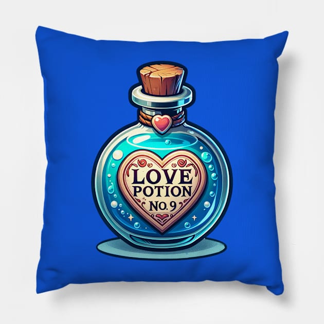 Love Potion No.9 Pillow by Offbeat Oddities