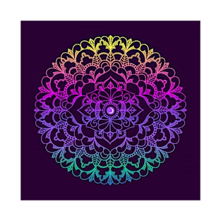 Purple Sun Bust Mandala T-Shirt