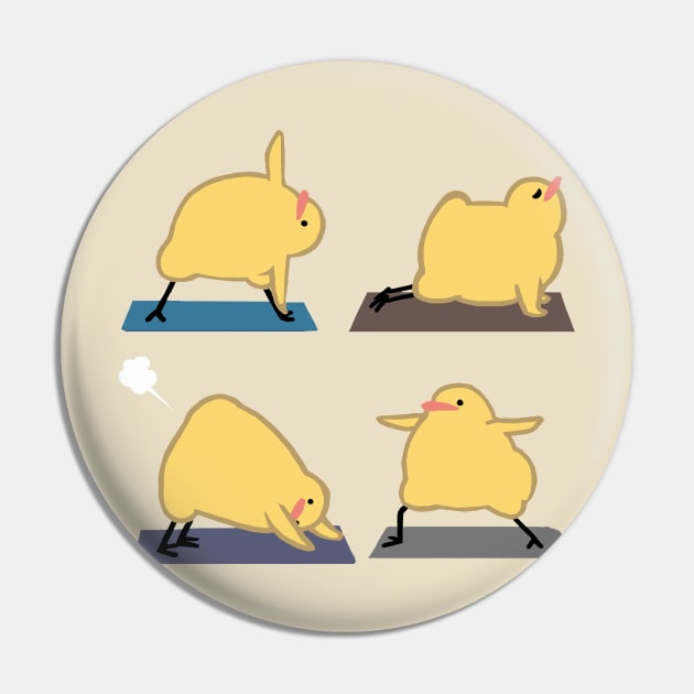 Yoga Birdblobs Pin by Sabtastic