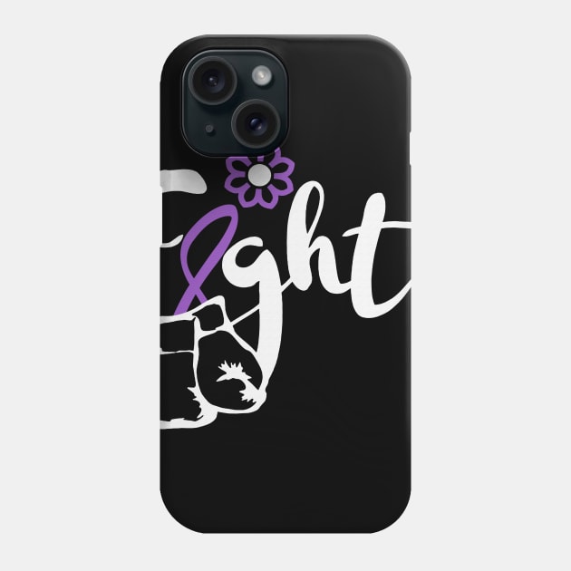 Fight Faith Hope Cure Support Gastric Cancer Awareness Periwinkle Ribbon Warrior Phone Case by celsaclaudio506