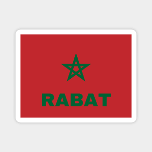 Rabat City in Moroccan Flag Magnet