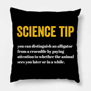 Crocodile Alligator Funny Science Tip alligator Pillow