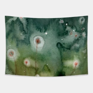 Abstract Watercolour Dandelions Tapestry