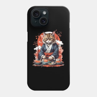 Cool Cat Sushi Art Phone Case