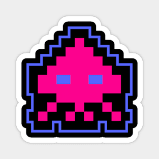 Pink Cute Alien Gaming 8 Bit Magnet