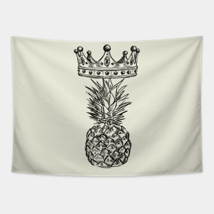 Pineapple King Illustration Tapestry