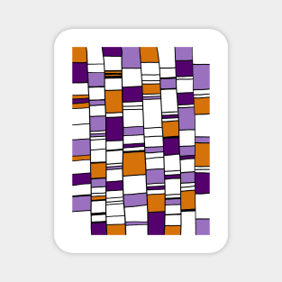 Purple &amp; Orange Columns Magnet