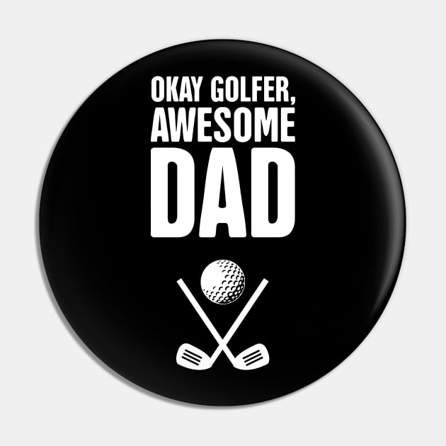 Funny Golf Clubs Dad Design Pin by Wizardmode