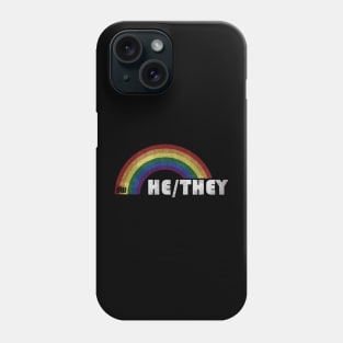 Grunge LGBT+ Pride - He/They Pronouns Phone Case