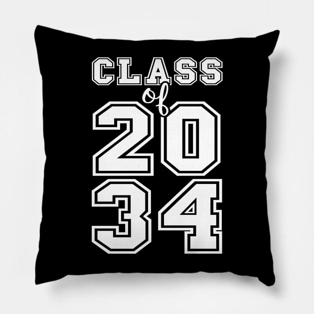 Class Of 2034 Shirt Pre-K Graduate Preschool Graduation Pillow by Charaf Eddine