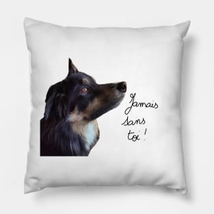 Lou the border collie (dog love) Pillow