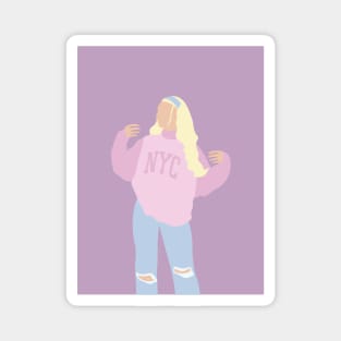 NYC Sweatshirt Fashion Girl Magnet