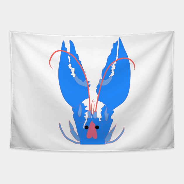 Blue lobster Tapestry by Orangerinka