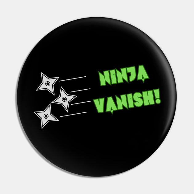 Ninja Vanish Pin by HorrorHaberdashery