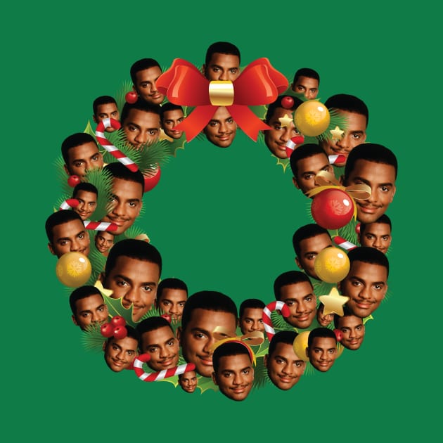 Carlton Banks Fresh Prince Multiface Christmas Wreath by Rebus28
