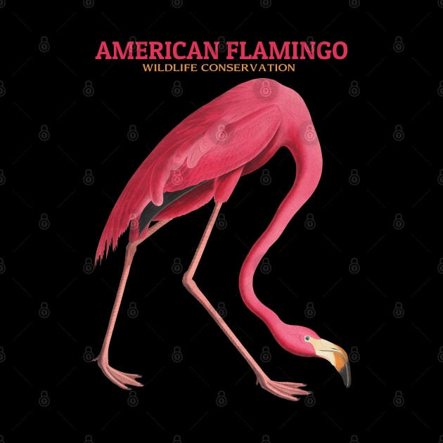 American Flamingo Wildlife Conservation by KewaleeTee