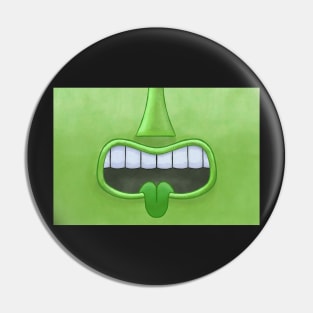 Green Tiki Tongue Mask! Pin