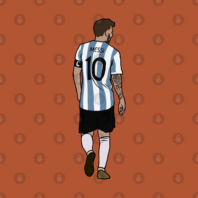 Leo Messi Back by rattraptees