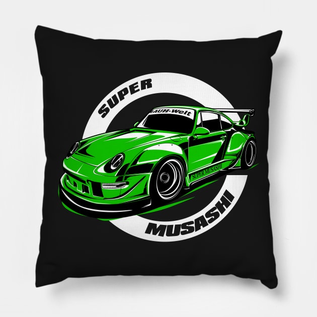 Rauh Welt Begriff Green Pillow by aredie19