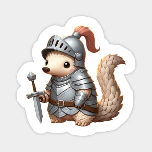 pangolin, pangolin animal, pangolin protect, protect the pangolin, pangolin art, pangolin cartoon, pangolin emblem, pangolin activist, i love pangolin, conservation, earth day, endangered, animal, pangolin knight, floral Magnet