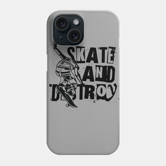 Skate and Destroy Phone Case by EddieBalevo
