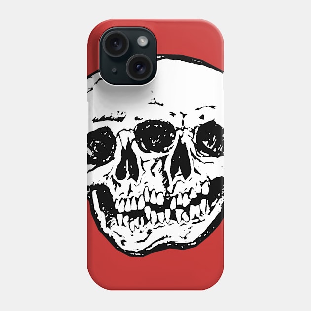 Conjoined Skulls - Black & White Phone Case by ArtGuyDesigns