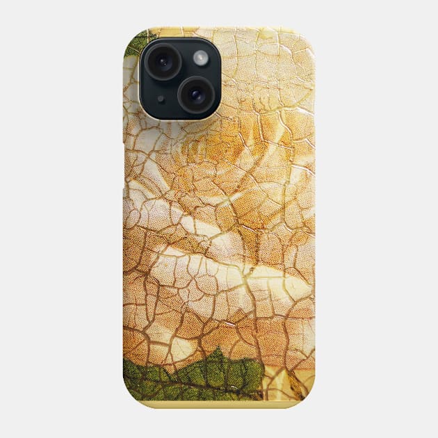 Abstract Cracked Yellow Rose Phone Case by Korry