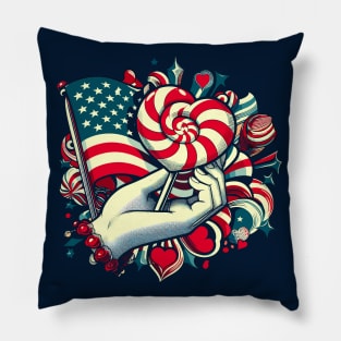 Vintage Heart Lollipop Pillow