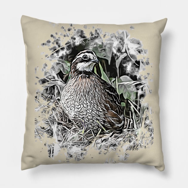 Northern Bobwhite Pillow by Ripples of Time