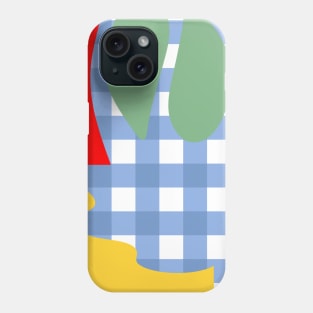 Color Expression with Blue Gingham Phone Case