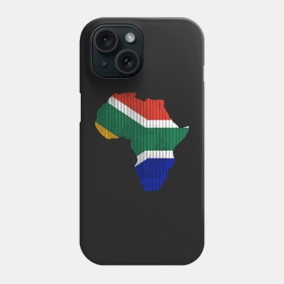 South Africa Flag in Shape of Africa Phone Case