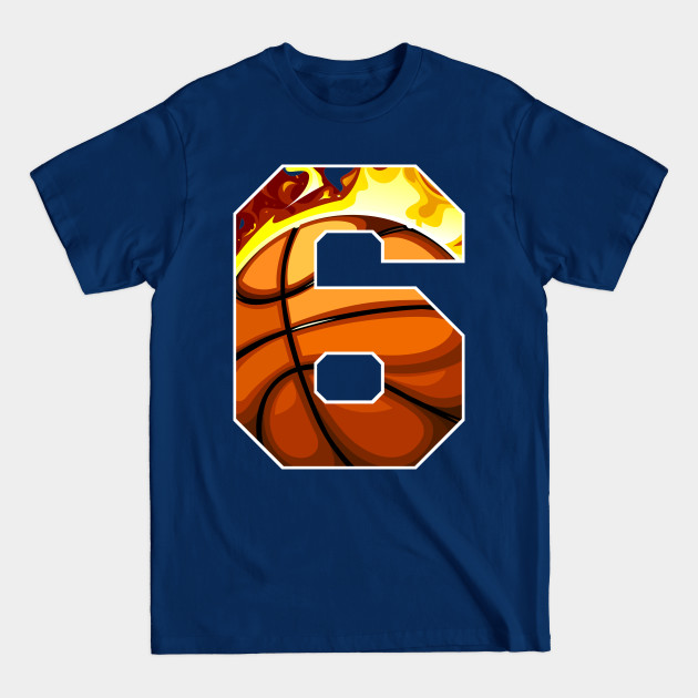 Discover Boys Personalized Custom Number 6 Basketball Gift - Boys Personalized Custom Number 6 - T-Shirt