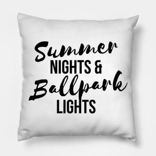 Summer night and ballpark light t-shirt Pillow