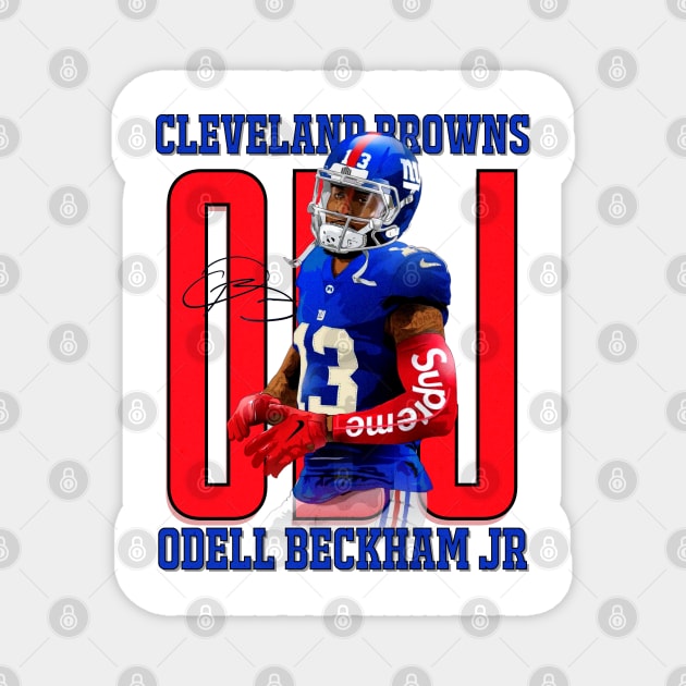 Odell Beckham Jr Aesthetic Tribute 〶 Magnet by Terahertz'Cloth