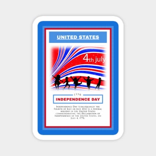 Independence Day - United States - For 4th of july - Print Design Poster - 1706208 Magnet