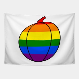 Rainbow pumpkin (light background) Tapestry