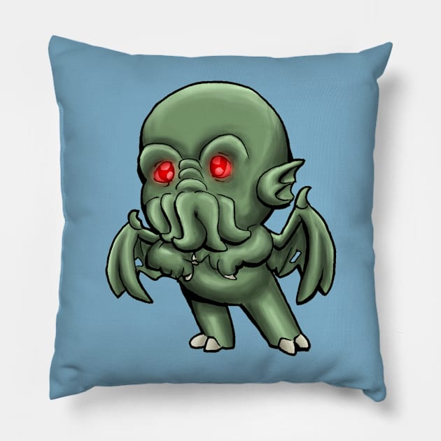 Baby Cthulhu Pillow by zacksmithart