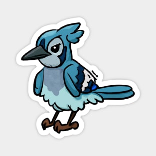 Cute Blue Jay Drawing Magnet