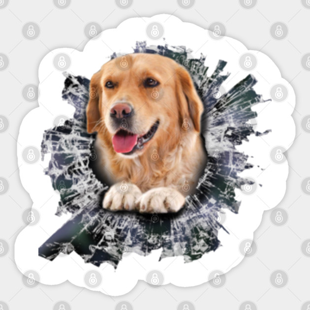 Golden Retriever Sticker Car Golden Retriever Sticker Teepublic Uk