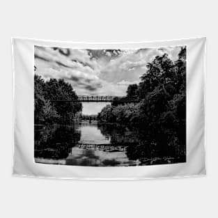 Zilker Park- Austin, Texas - Black and White Tapestry