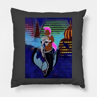 Cyberpunk Mermaid Pillow