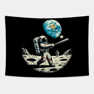 Baseball Novelty Astronaut Funny Baseball Tapestry