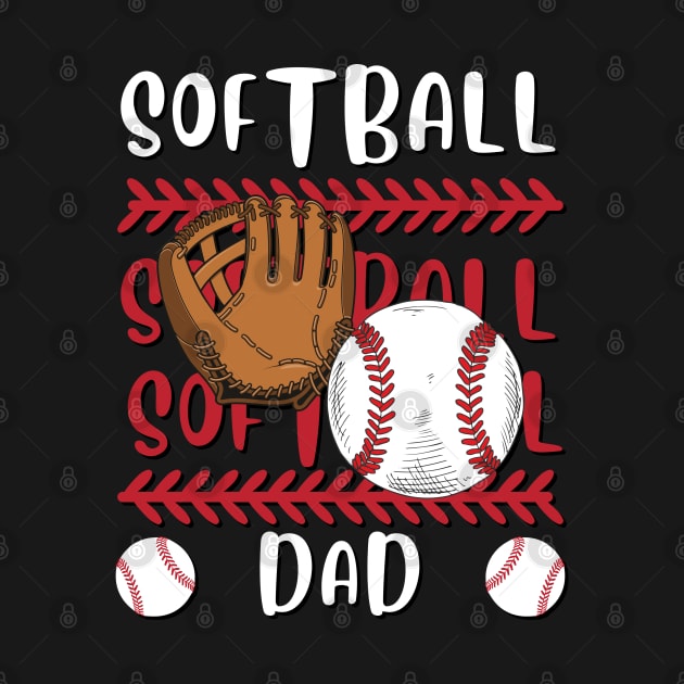 My Favorite Softball Player Calls Me Dad Gift for Softball Father daddy by BoogieCreates