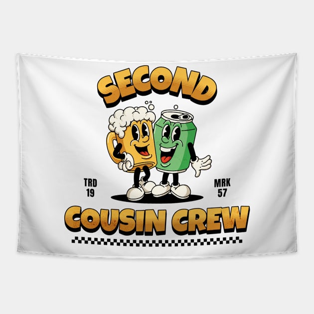 Matching Funny Second Cousin Crew Best Friends Men Women Tapestry by Dezinesbyem Designs