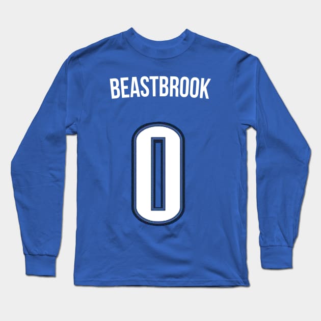 xavierjfong Russell Westbrook 'beastbrook' Nickname Jersey - Oklahoma City Thunder Long Sleeve T-Shirt
